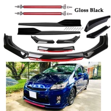 Front Bumper Lip Spoiler Splitter Rear Lip Side Skirt For Toyota Prius Prime