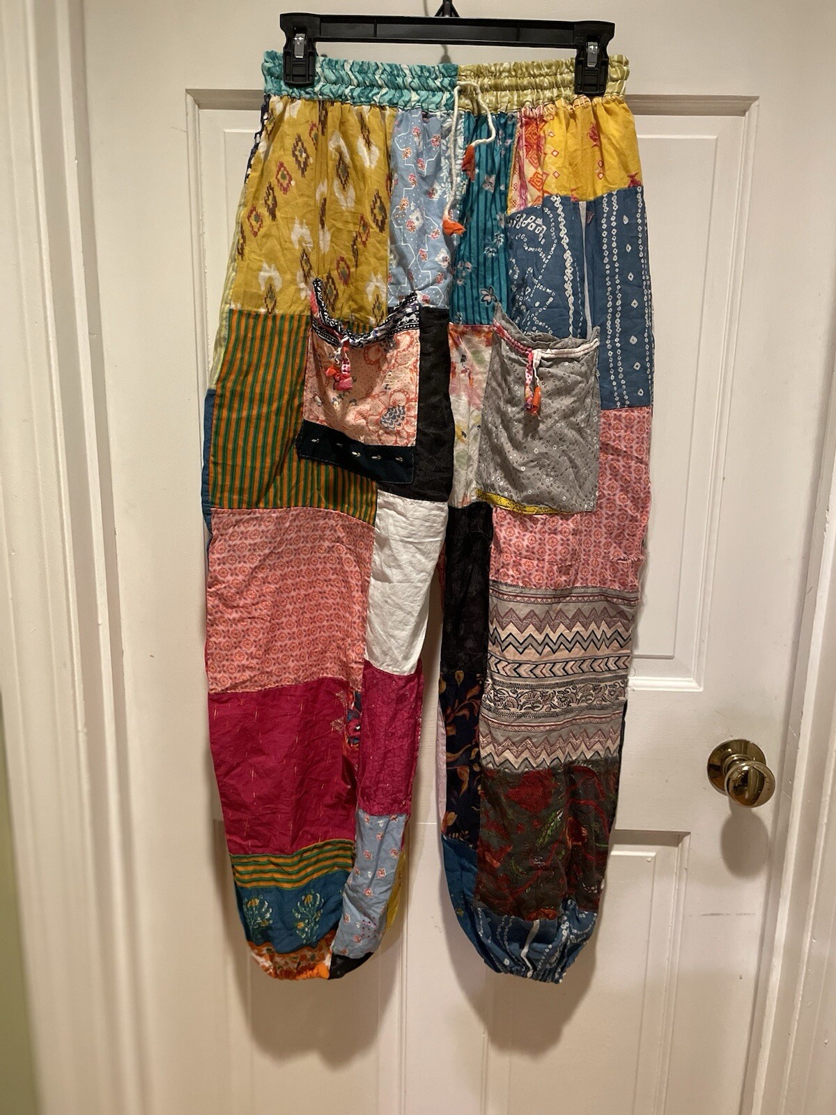 Womens Patchwork Pants SMALL Hobo BOHO Hippie Fun… - image 1