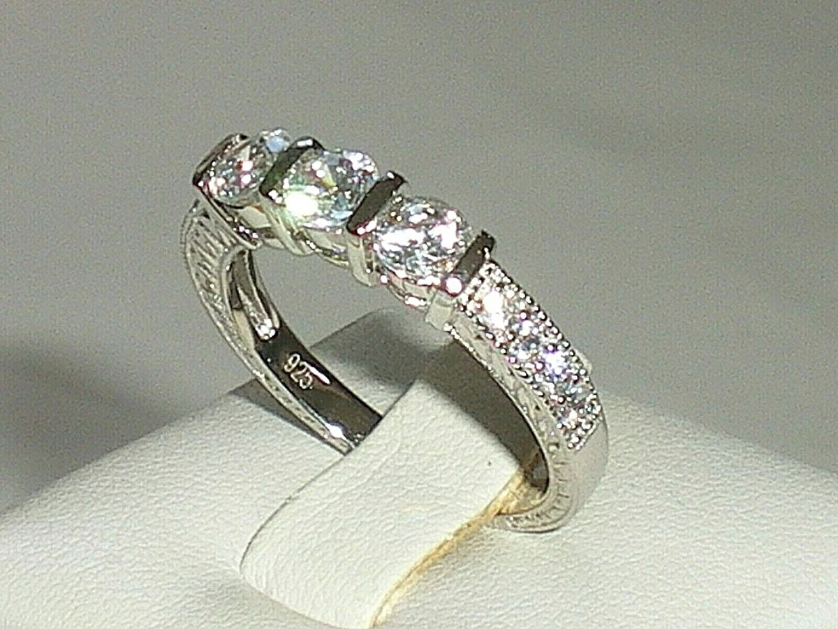3 stone sale eternity ring