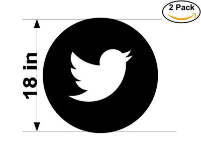 Twitter Icon Circle Logo 2 Stickers 18 Inches Sticker Decal Ebay