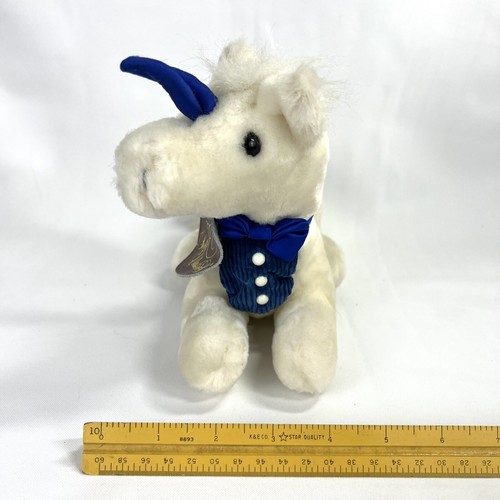Vintage Dakin Playthings 1988 Unicorno Peluche Morbido Classici Smoking Blu 12"" Caratteristiche tecniche - Foto 4 di 12
