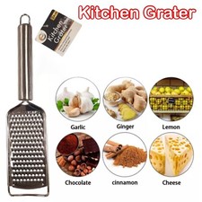 Stainless Steel Hand Food Grater Cheese Parmesan Flat Lemon Zester Nutmeg Ginger