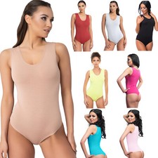 Evoni Damen String Body ärmelloser Bodysuit ...
