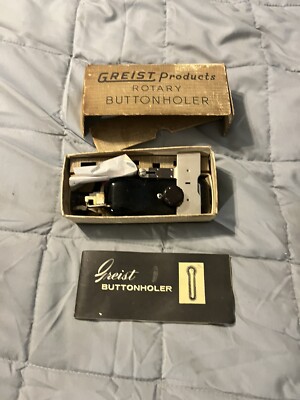 GREIST ROTARY BUTTONHOLER 1956 sewing machine parts Tool original box