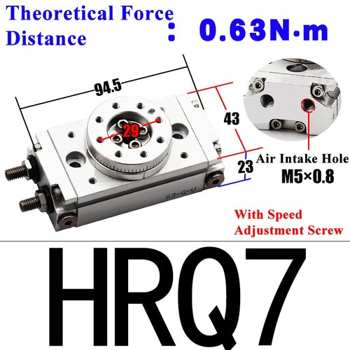 Pneumatic Rotary Swing Cylinder Rotary Adjustable 180 Degrees 90 Degrees - Picture 5 of 28