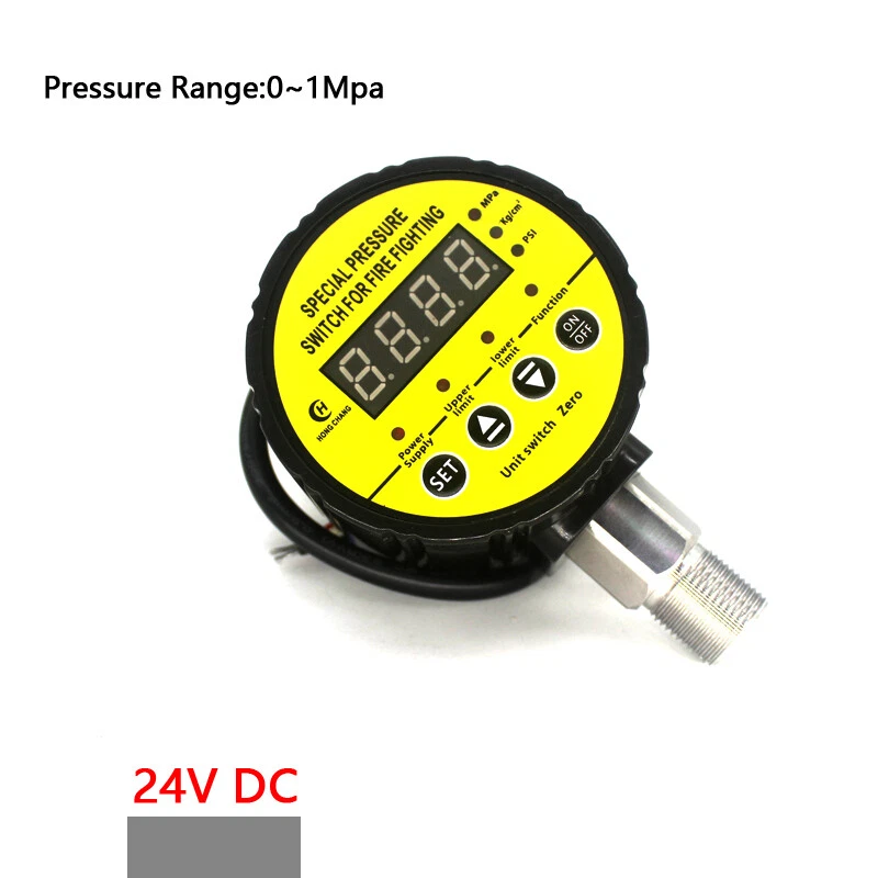 HONG CHANG HC-Y810 Digital Pressure Gauge Intelligent Pressure Gauge Switch Controller 24V