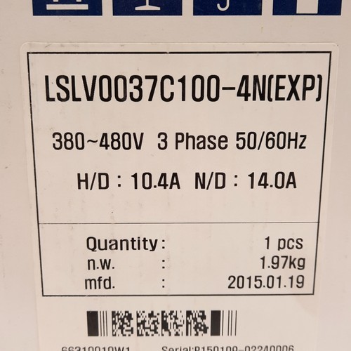 Inversor LS LSLV0037C100-4N (EXP), entrada 3PH 380-480VAC, salida 380-480V, 6,1 kVA - Imagen 2 de 6