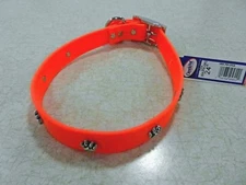 ZETA - DESIGN DOG COLLAR / 24 INCHES COLOR ORANGE / FREE HANG TAG 100A-PW