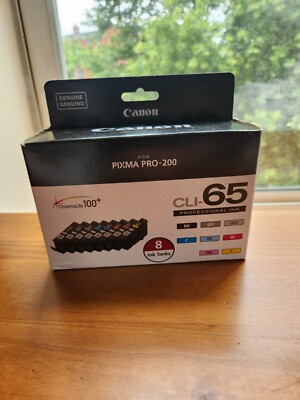 CANON CLI-65 Set of 8 Ink Cartridges - New In Box For Pixma Pro-200