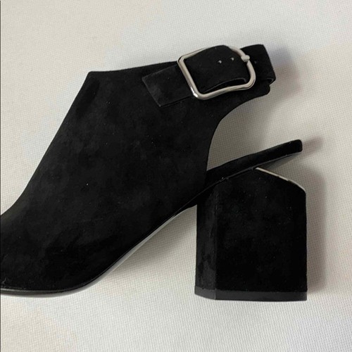 Alexander Wang Nadia black suede peep toe booties size 10 NIB - Picture 5 of 8