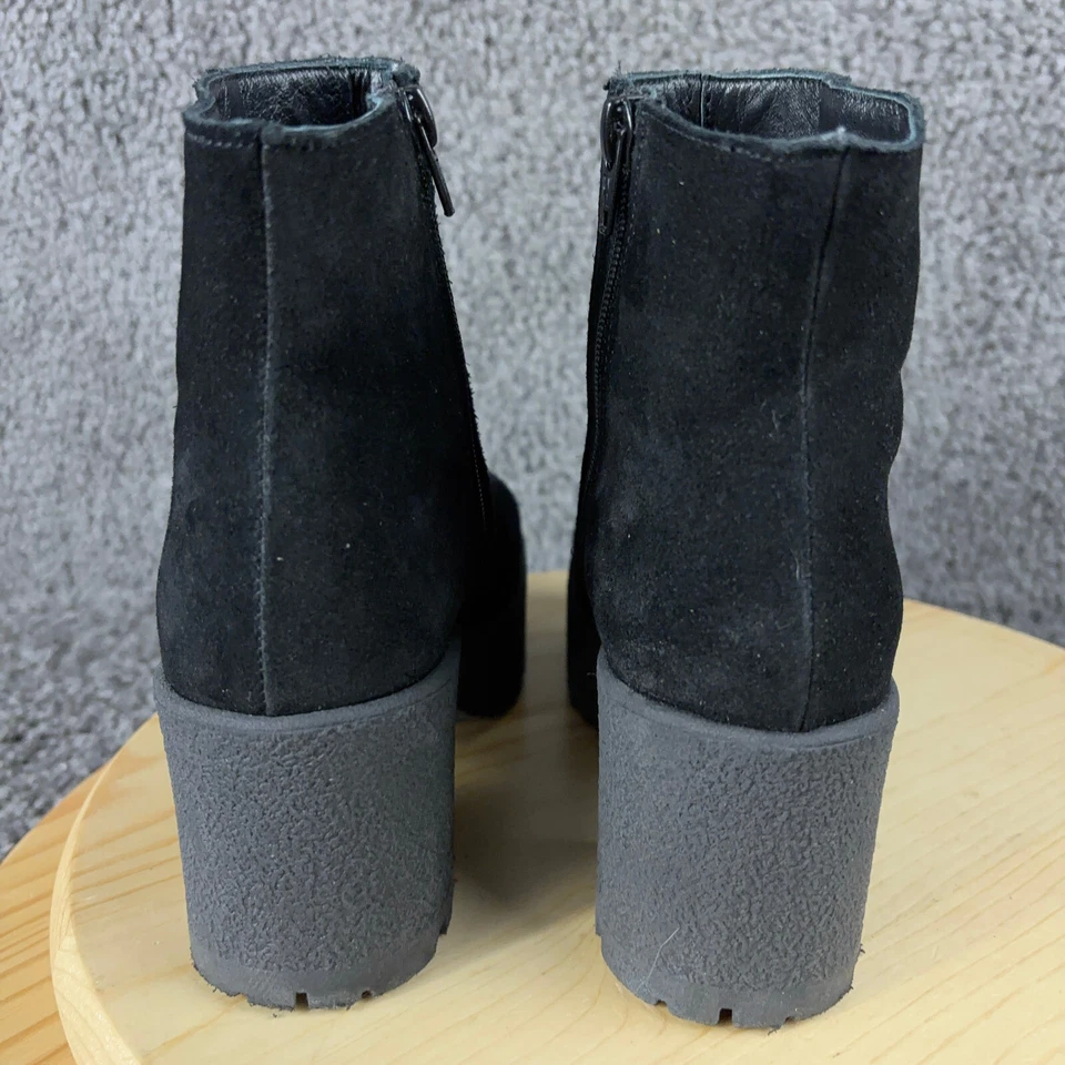 Botas Cordani Mujer Talla 7 Negro Gamuza Plataforma Gruesas Botines Hechas en Italia Foto 4 de 4