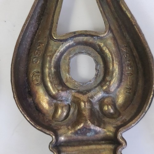 2 Keeler Brass KBC BACKPLATES & BRASS KNOBS Fleur De Lis 2" C-C - Picture 10 of 14