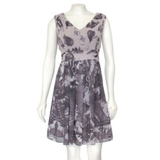 *CRAZY SALE!* Ted Baker Mauve Sleeveless V-Neck Butterfly Dress sz 1 TB/ 4 US