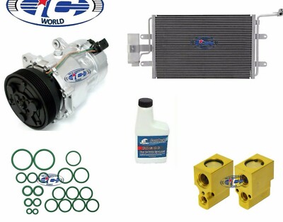 A/C Compressor and Condenser Kit Fits Audi & Volkswagen Models OEM SD7V16 77554