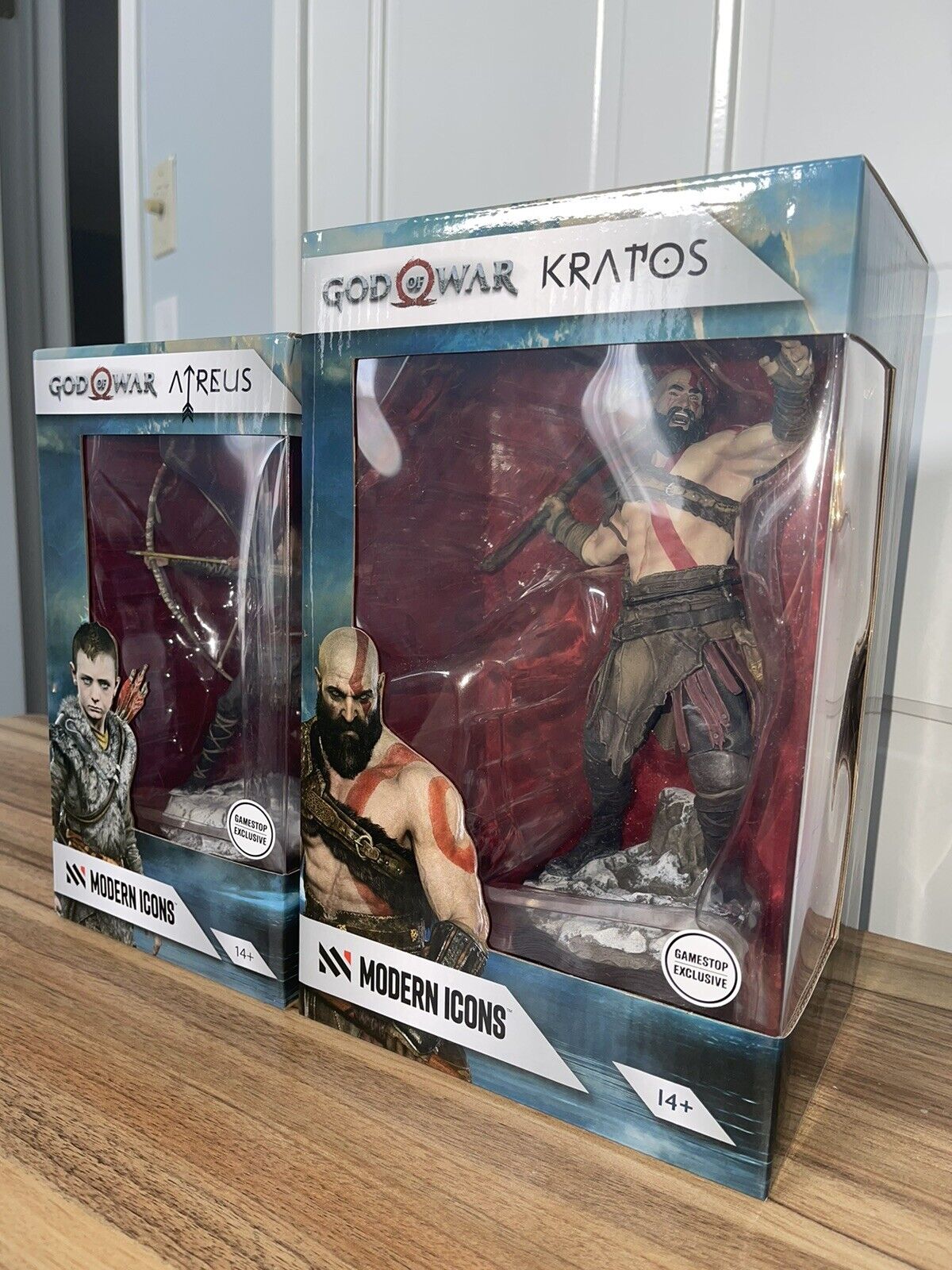 God of War Ragnarok Kratos + Atreus Statue Figure Set Official Sony Modern  Icons