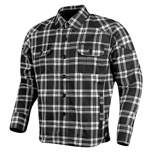 Mens Motorcycle Flannel Shirt Biker Lumberjack LARGE Made with Kevlar