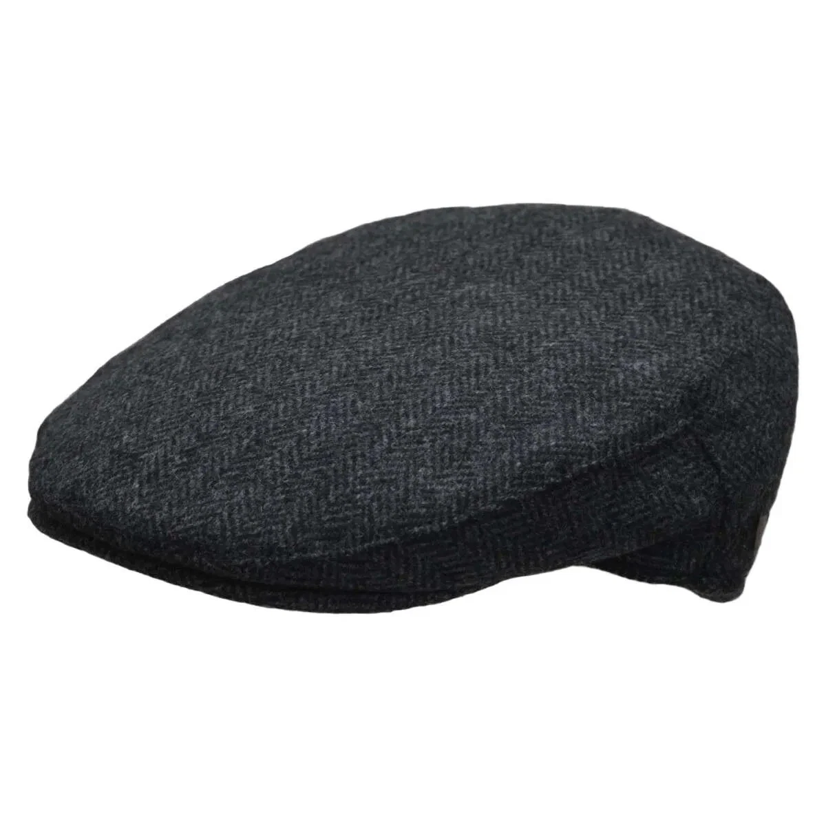 Tweed Flat Cap Grey Herringbone Fully Lined Major Wear