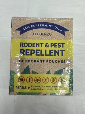 Mouse Repellent with Peppermint Oil - Repels Mice, Rats, Squirrels, Roaches, ...
