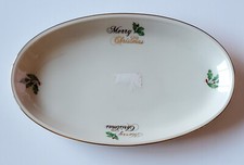NWOT no box LENOX HOLIDAY TRAY 9.5"Lx5.5W" OVAL Merry Christmas DISH Made in USA
