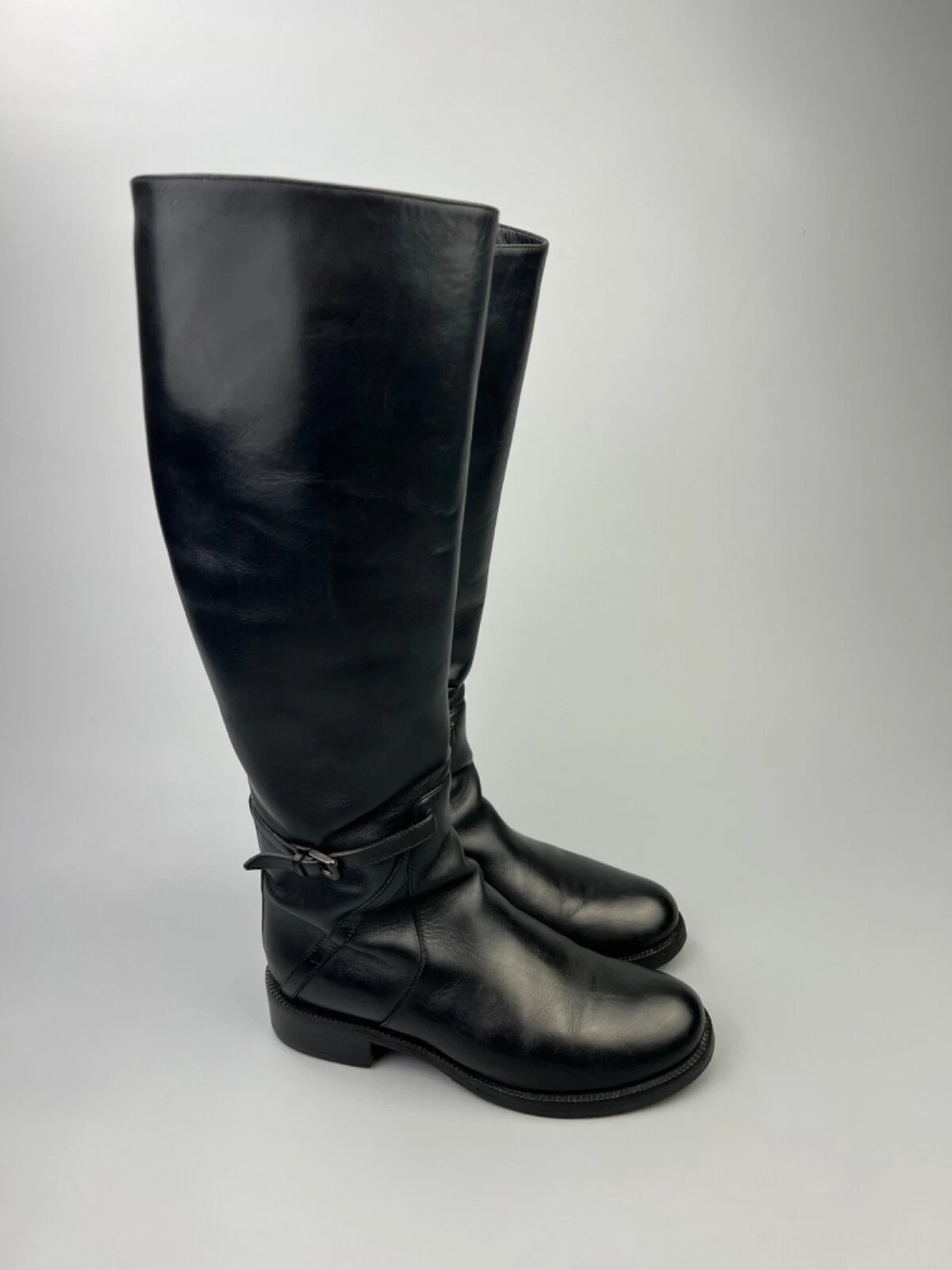 Stivali al ginocchio in pelle Bottega Veneta neri da donna taglia 36 5