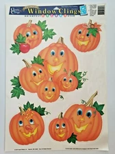 Vintage Classic Clings Halloween Window Decorations Happy  Pumpkins 61816