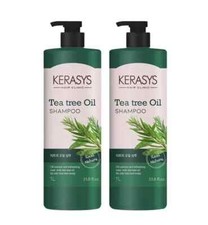 KERASYS HAIR CLINIC TEA TREE OIL SHAMPOO, OIL CONTROL,  2 BIG BOTTLES