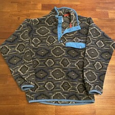 Patagonia Synchilla Snap-T Aztec Fleece Pullover Native Shapes Print Wave XS