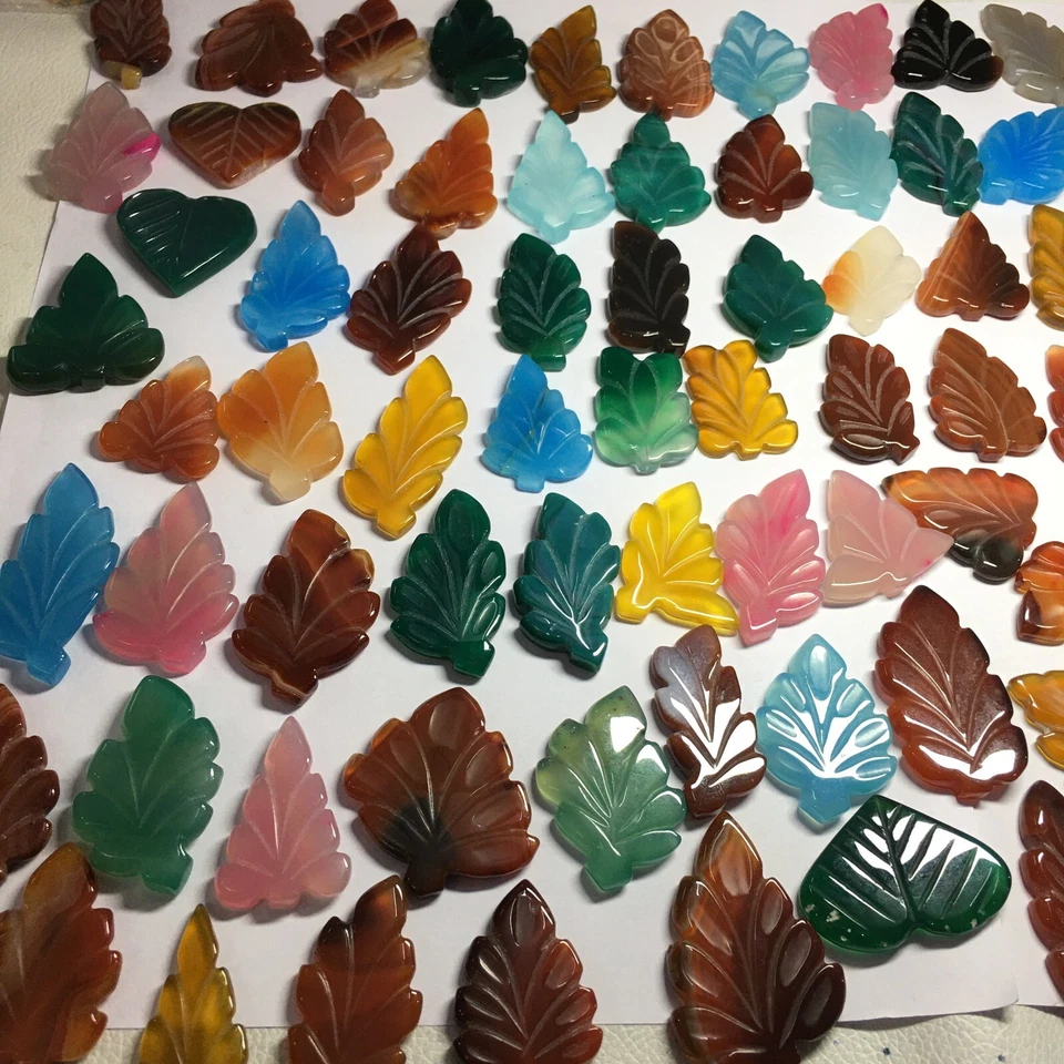 Piedra preciosa talla ética suelta de calcedonia natural para hacer collares Foto 3 de 4