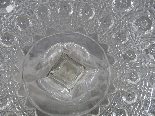 Westmoreland Pedestal Compote Bowl Lacy Daisy Clear Glass 8" Tall 7" Diameter - Picture 7 of 14