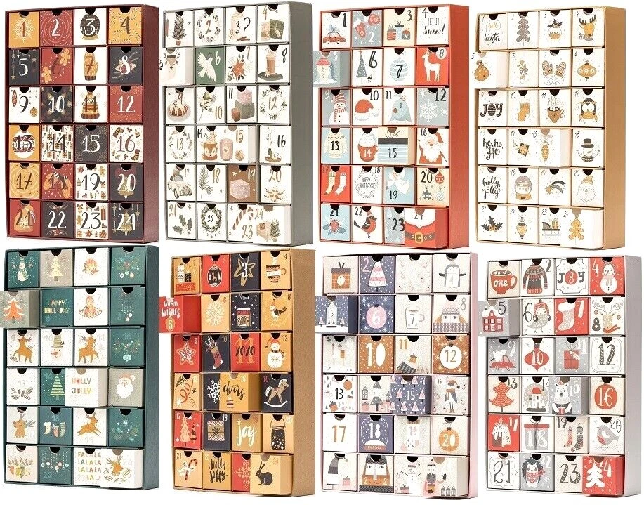 Fill Create Make your Own Advent Calendar 24 Days 1-24 Draws Christmas Countdown