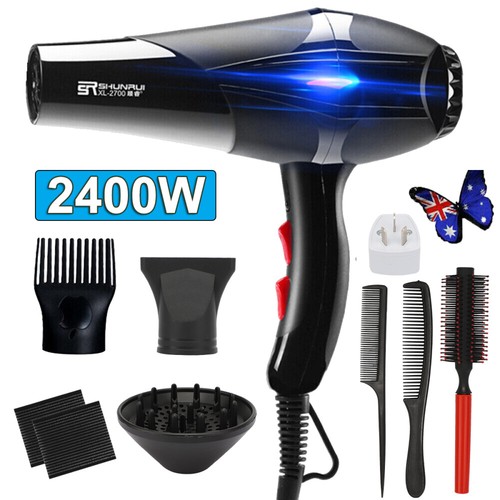 2400W Professional Hair Dryer Fast Drying Ionic Hairdryer With Diffuser Heat