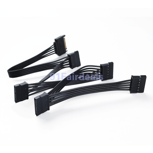 SATA Power 15 Pin 1 Male To 5 Female Splitter Hard Drive Adapter Cable HDD SSD - Picture 4 of 10