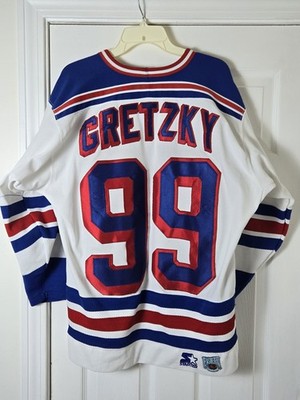 Vintage Starter New York Rangers Wayne Gretzky Jersey Mens Size Large Sewn  White