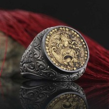 Virgo Zodiac Silver Ring