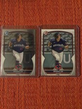 Bowman Chrome 2023 Brooks Lee Minnesota Twins Baseball 2-Card Card Lot