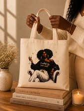 Beige Graphic Print Art Tote Bag, Double Handles, Casual Women's Style