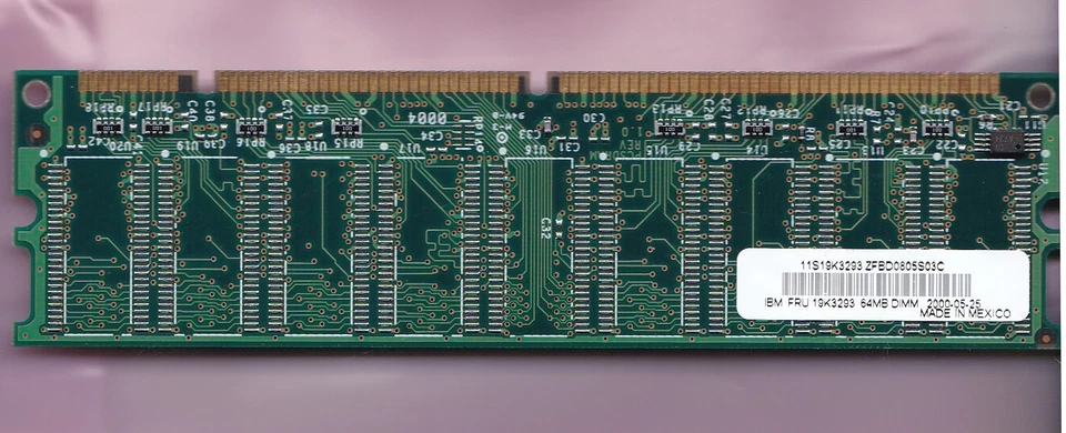 64MB PC-133 MOSEL VITELIC V43648S04VCTG-75 IBM 19K3293 SDRAM Memory STICK PC133 - Image 2 of 3