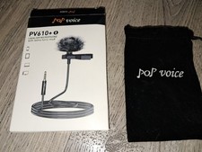 PoP Voice Lavalier Microphone PV610 Clip On Omnidirectional Noise Cancel Muff