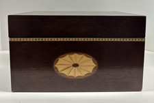 Vintage Bombay Company Mahogany Inlaid Jewelry/Letter/CD Storage Box