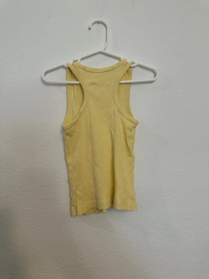 Camiseta sin mangas vintage/Y2K Juicy Couture bebé talla 4 amarilla acanalada Foto 3 de 3