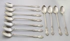 (11) Wallace LA REINE Sterling Silver Iced Tea Spoons -7 3/4" NO MONO  386g