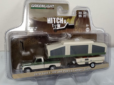 Greenlight Hitch & Tow "1970 FORD F-100 and POP-UP Camper Trailer. 1:64 NEW