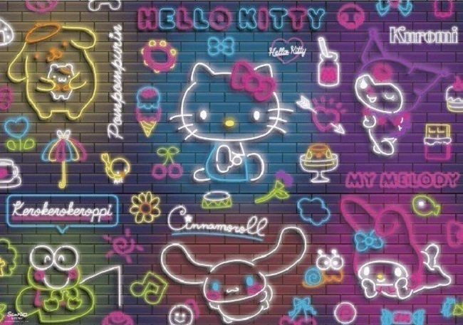 NEW Trefl Jigsaw Puzzle 500 Pieces 10+ Ages Neon Hello Kitty | eBay
