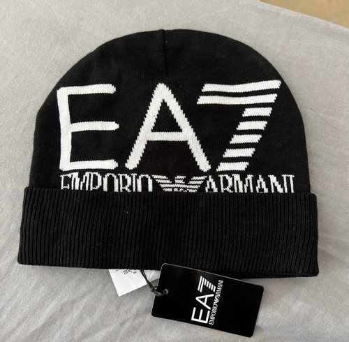 NWT EA7  Emporio Armani AP11994 Cappello Knit Lightweight Logo Beanie Hat