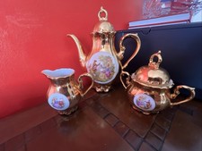 Vintage Porcelain Gold Lustre Coffee/tea sets marked 'Foreign' plus number.  