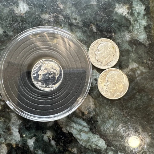 Lot Of 3 Silver Roosevelt Dimes Uncirculated And Circulated 1946 1963