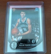 2025-26 Bowman Basketball - Nolan Traore - Chrome Refractor RC - #BRR-19 - Nets