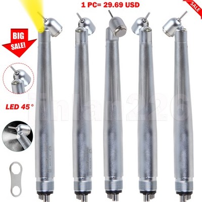NSK Style Dental LED 45 Degree Surgical High Speed Turbine Handpiece Push 4 Hole