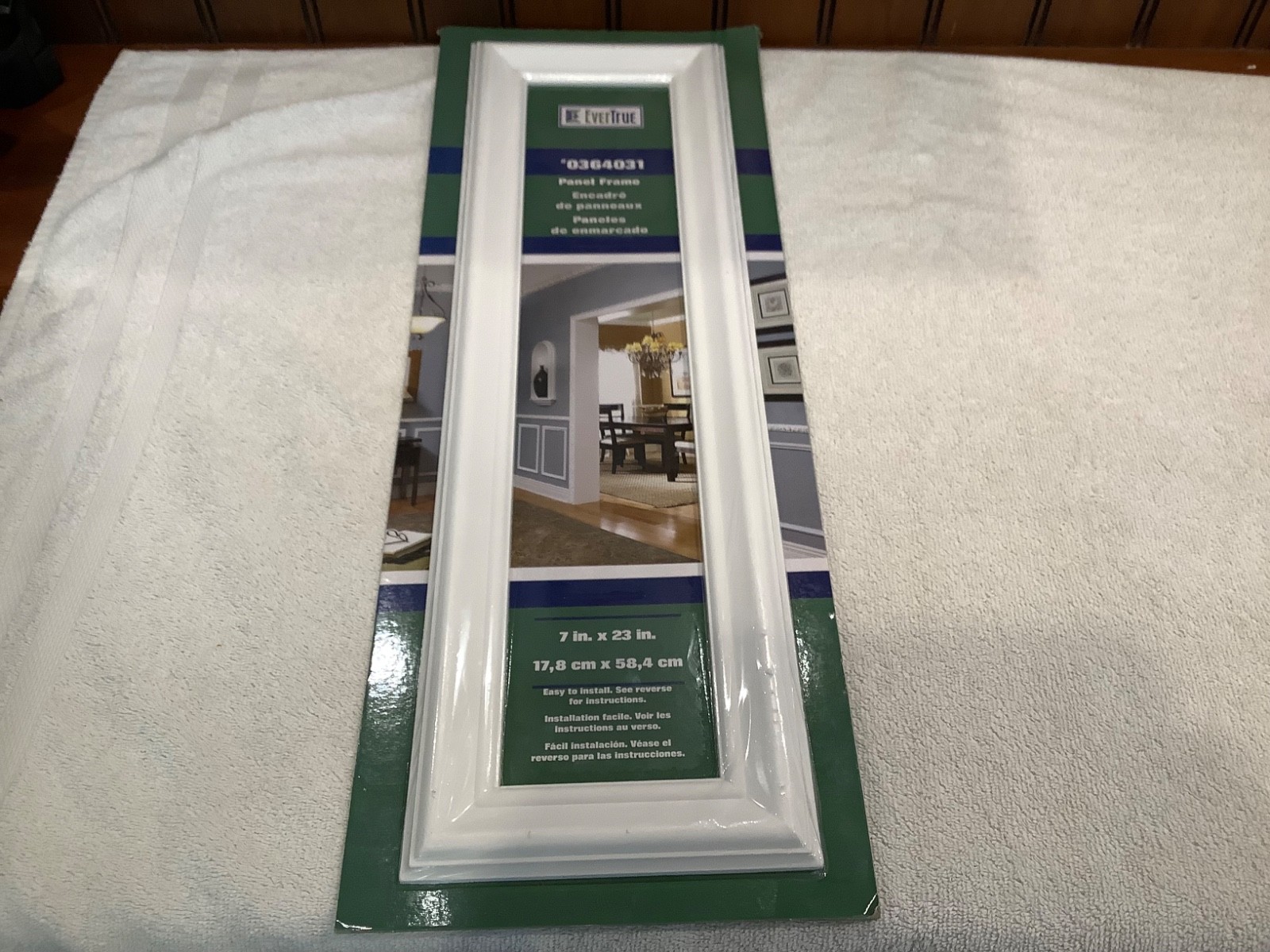 EverTrue White Hardwood 7x23” PANEL FRAME
