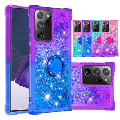 Flüssig Glitzer Ständer Abdeckung für Samsung S25 S24 S23 S22 S21 S20 S10 S9 S8 Note 20